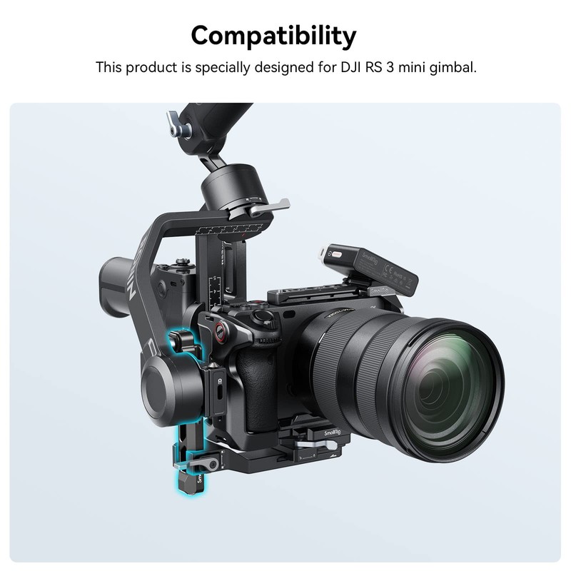 SmallRig RS 3 Mini Extended Vertical Arm, Extension Mount Plate