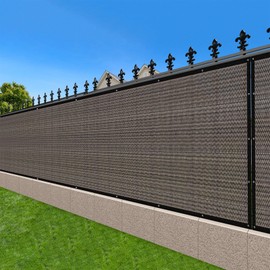 LOVE STORY 6'x74' Fence Privacy Screen Outdoor Mesh Fencing Covers Screen Fence Wind Block with Grommets for Patio Garden Wall Backyard,Brown (We Make Custom Size)