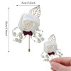Colrid Pack of 6 Groom Boutonniere, Corsage Wedding Boutonniere, Boutonniere