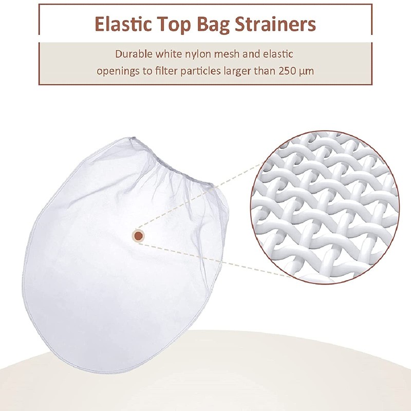 Patelai 50 Pieces 5 Gallon Paint Strainer Bags White Regular