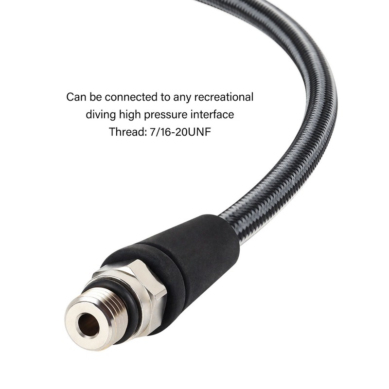 Diving High Pressure Regulator Hose Professional Carbon Fiber Woven Flexible