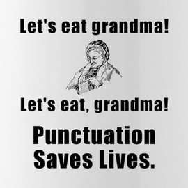 CafePress Lets Eat Grandma Stainless Water Bottle 1 1.0L (34 oz) Stainless Steel Water Bottle