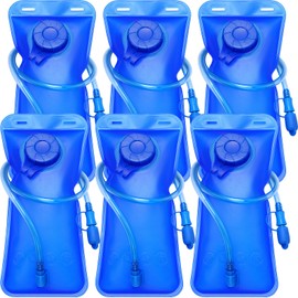 Teenyyou 6 Pack Hydration Bladder 2L Water Bladder for Hiking Backpack Leak Proof Water Pouch Reusable Water Reservoir for Bicycling Hiking Camping Hunting Running(Blue)