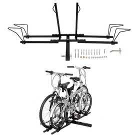 OCPTY 2-Bike Universal Hitch Bike Carrier Steel with powder Bike Rack Hook Mount for Cars with 2 inch Receivers, SUVs and Most Sedans