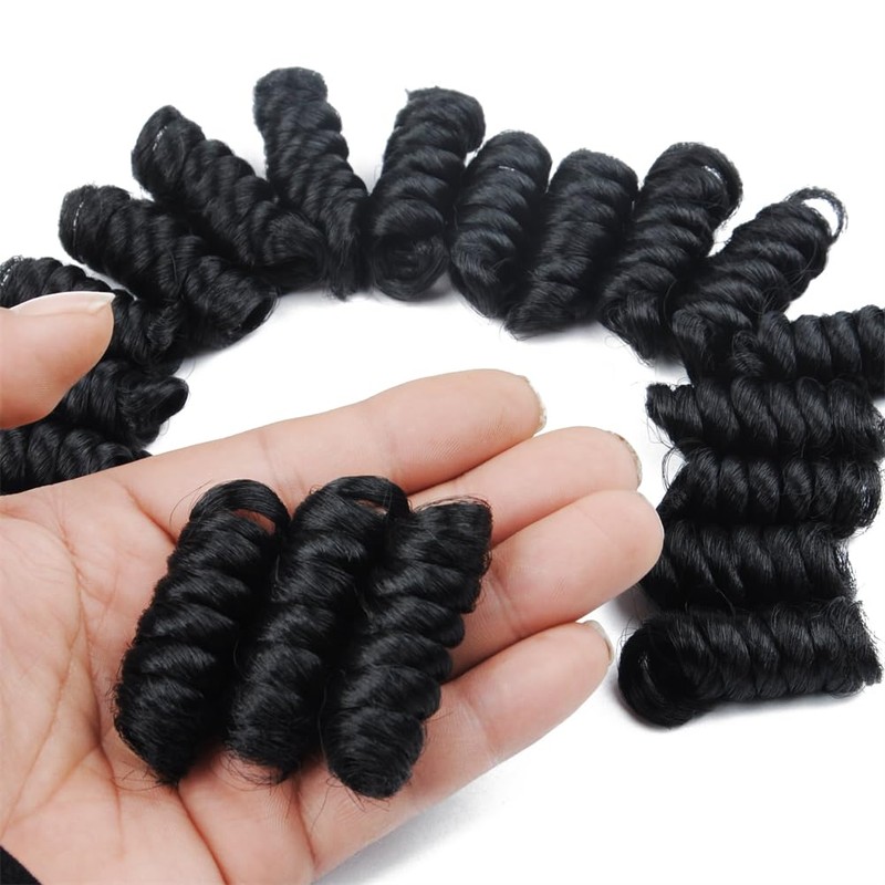 3 Packs Saniay Curl Crochet Braids Short Crochet Braiding Bouncy