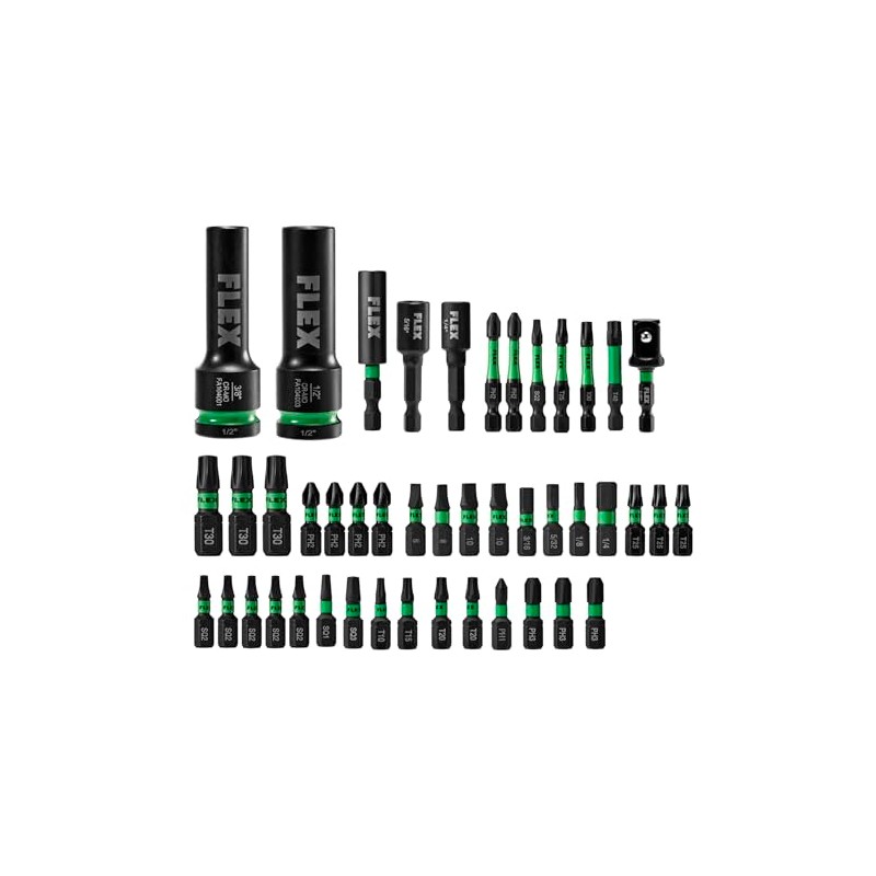 FLEX STACK PACK IMPACKS 45-Piece Impact Driver Bit Set -