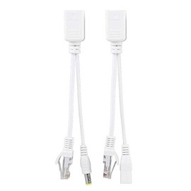 Tosuny 10 Pares Cable PoE Ethernet PoE Pasivo Adaptador Inyector + Splitter DC 12 V, Conector de Alimentación y RJ45 Conector para CCTV Cámara