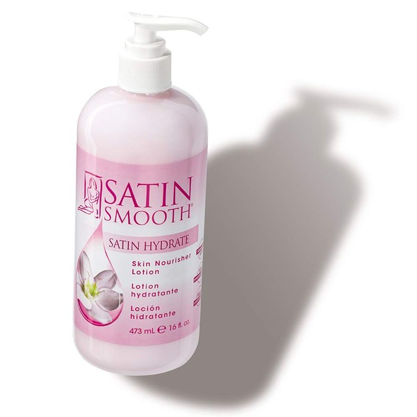 Satin Smooth Hydrate Skin Nourisher Lotion, Post Waxing Treatment, Daily Moisturizer 16 oz