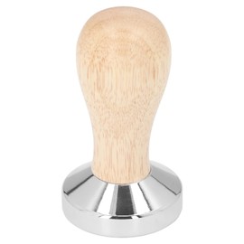 Coffee Tamper, Flat Bottom Detachable Design Coffee Powder Hammer Wooden Handle Easy to Grip for Office for Home (49mm)