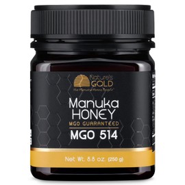 Nature’s Gold Raw Manuka Honey, MGO 514+ | 8.8oz (250g), 100% Pure Genuine Traceable Hive to Home (Raw Honey)