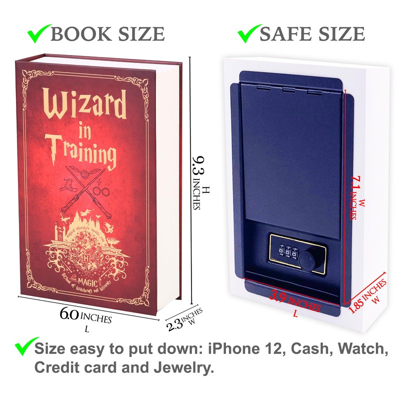 Wizard in Training Real Pages Diversion Book Safe with Key