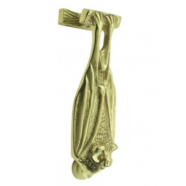 Renovators Supply Manufacturing Door Knockers for Front Door 5 in. Black Cast Iron Bat Shaped Door Knocker with Mounting Hardware