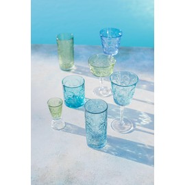 Vietri Barocco Cobalt Wine Glass, 8 oz, Luxury Wine Glasses, Modern Artisan Glassware/Barware