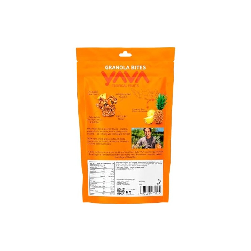 Yava Tropical Fruits Granola Bites 125 g