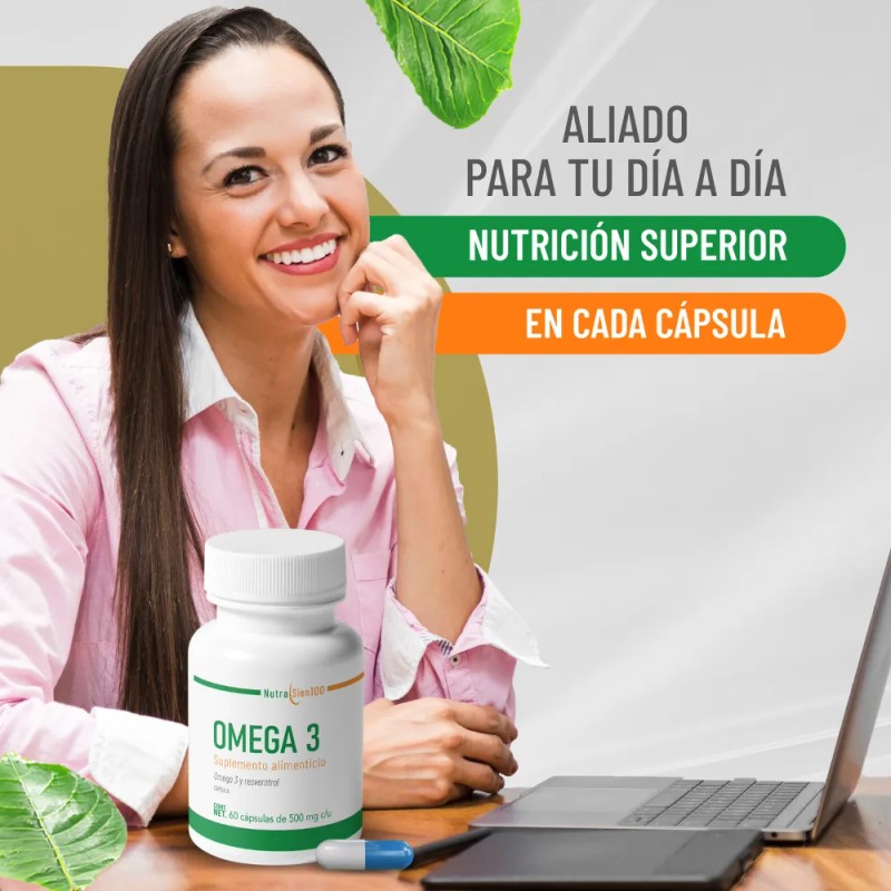 Omega 3 De Salmón Con Resveratrol Epa/dha Nutrasien100 60cap Sabor