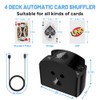 Ni-SHEN Fully Automatic Card Shuffler 1-4 Deck,USB/Battery Operated Electric Shuffler,