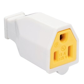 Legrand - Pass & Seymour SA993WCC10 15-Amp 125-volt Straight Blade Connector Two Pole Three Wire, White