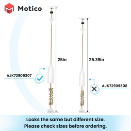 M Motico AJK72909307 Washer Suspension Rods Kit Compatible with Kenmore LG Washing Machine 796.31512210 796.31512211 WT4970CW WT5070CW WT5170HV, Replaces 4902EA1002E, AP5736587, TAW35618213