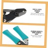 TEHAUX 1pc Dark Green Capillary Scissors with Lock Design Resistant
