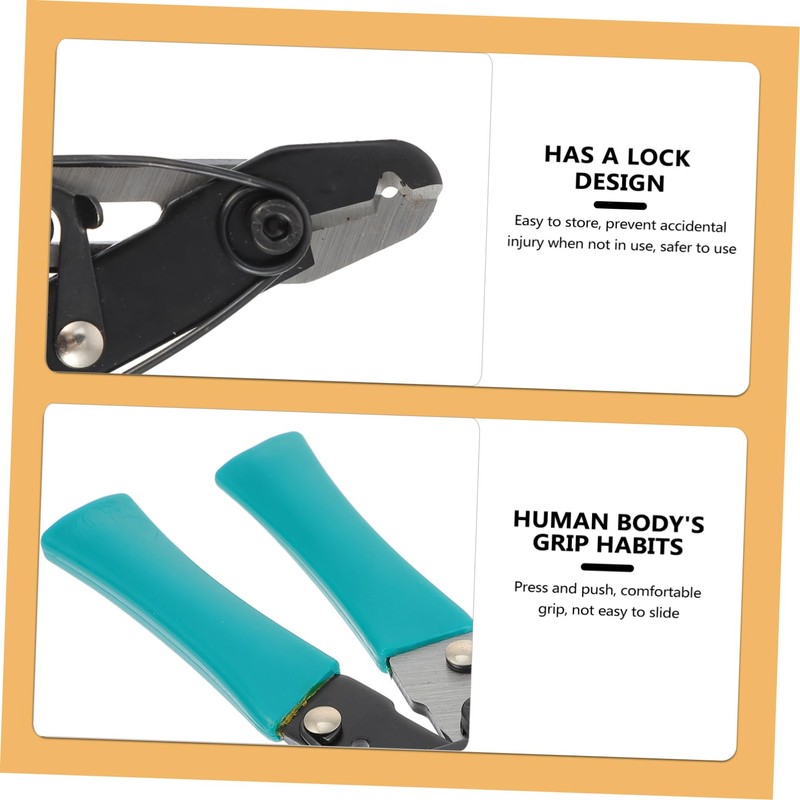 TEHAUX 1pc Dark Green Capillary Scissors with Lock Design Resistant