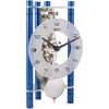 Hermle Table Clock, Aluminium, Blue, 19,5cm x 11cm x 9cm