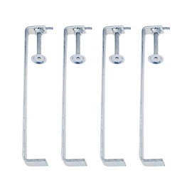 Micro Traders 4Pcs Profile Bricklaying Clamp, 12 Inch Galvanized Steel Threaded Rod 2 Inch Adjustable - Heavy Duty