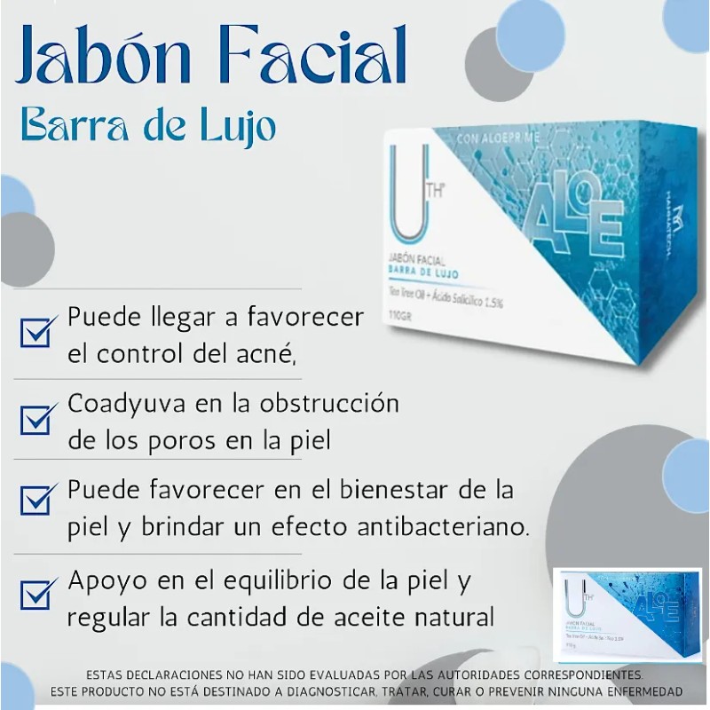 Jabón Limpiador Facial En Barra Uth Con Ácido Salicílico Todo