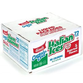 Blooms Captain Cool Italian Ice - NO Colouring Freeze Pops - Assorted flavour - 72 Pops x 45ml