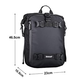 Rhinowalk Bolsa de alforja de motor 10L multifuncional impermeable estante trasero tronco bolsa de asiento de motocicleta bolsa de sillín de motocicleta accesorios de motor profesionales-negro