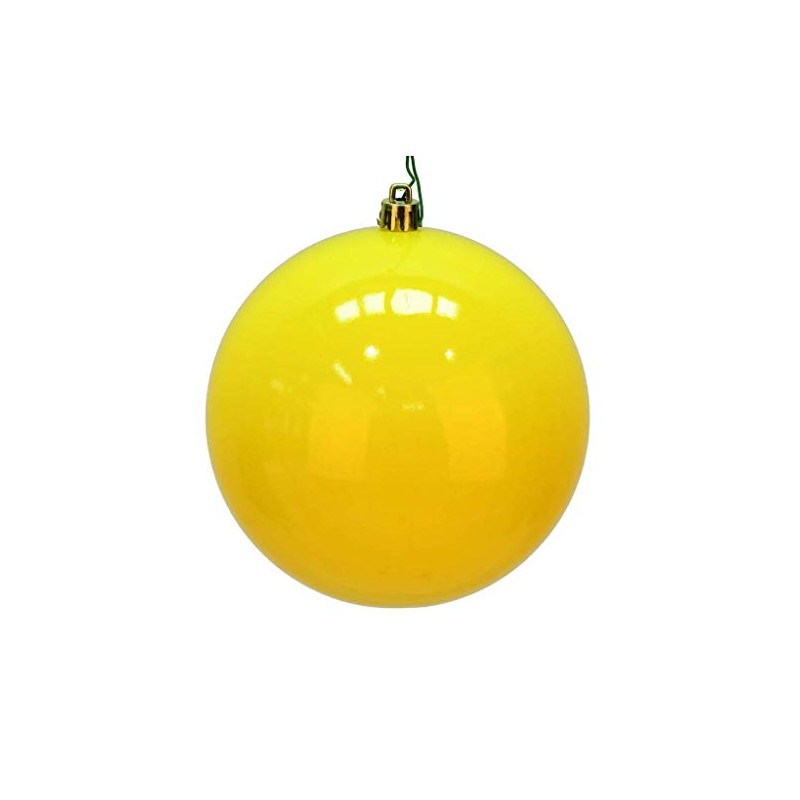 Vickerman 624036-2.75" Yellow Shiny Ball Christmas Tree Ornament (12 pack)