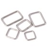 Swpeet 100 Pcs Assorted Metal Rectangle Ring, Webbing Belts Buckle
