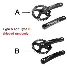 splumzer【UK STOCK Road Bike Crank, Mountain Bike 170mm Square Crankset with 104 BCD 32/34/36/38T Chainring, Aluminum Alloy MTB Crank Narrow Wide CNC Round Chainring Bolts (Colorful, 32T Round)