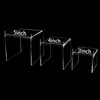TOUGS 3-Pieces Clear Acrylic Display Risers, Showcase Shelf for Figures,