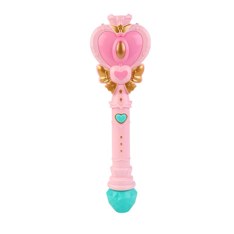 Light Up Bubble Blower Wand Heart Shape Handheld Electric Bubble