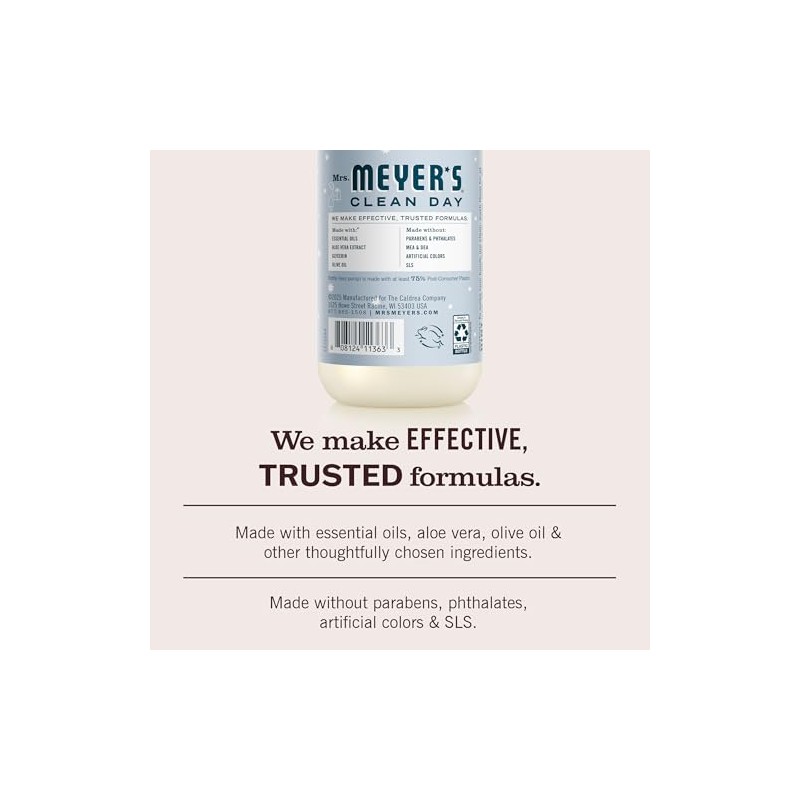 Mrs. MEYER'S Clean Day Holiday Hand Soap Set, Includes Peppermint,