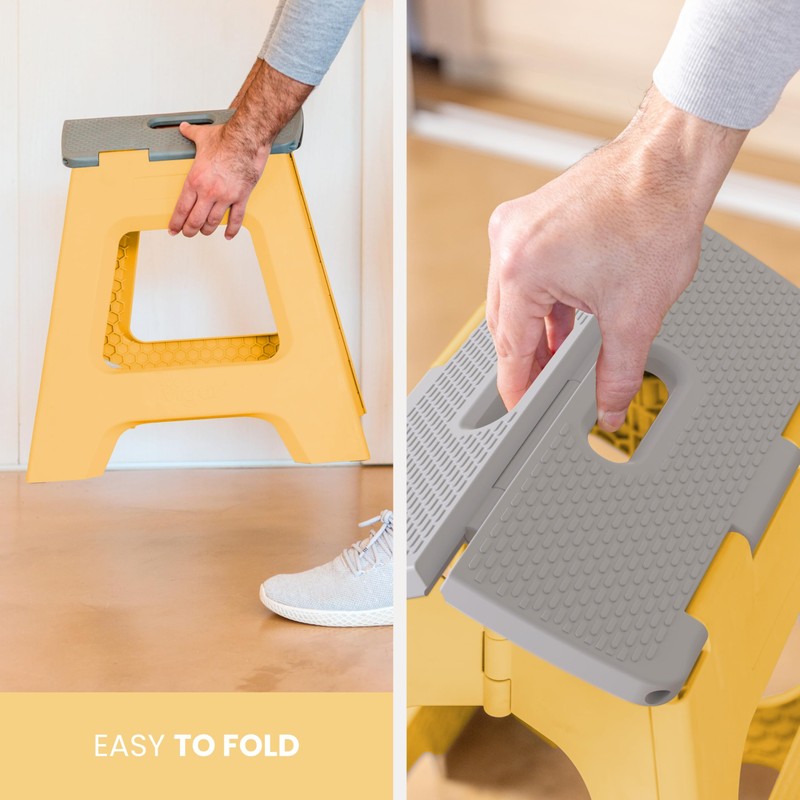 Vigar Compact Step Stool Foldable, 12-1/2-inch Step Stools for Adults