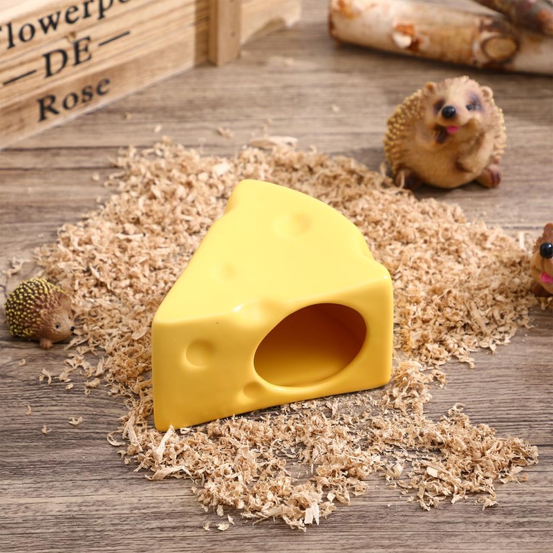 LIOOBO Hamster Hideaway Ceramic Cheese Mold Pet Bed Cooling Effect