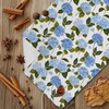 LUKIPOM Blue Hydrangea Flower Floral Kitchen Towels Set of 2，Blue