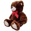 Anico 20" Holiday Honey Brown Bear with Plaid Ribbon