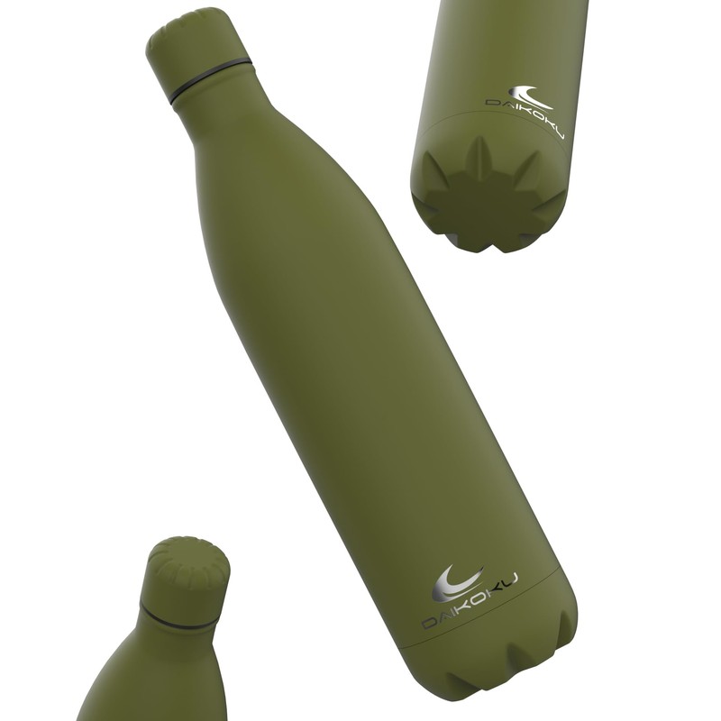Daikoku Stainless Steel Bottle + Adjustable Strap + Carabiner, BPA