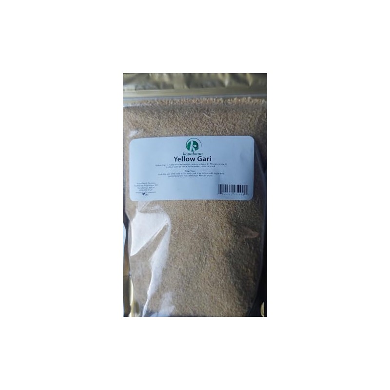 KOPABANA Yellow Garri, Garri, Naturally Processed Garri 2 lb