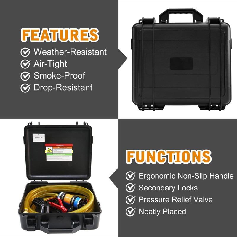 12V External Inline Fuel Transfer Pump Set, Electric Fuel Pump