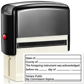 Sinload Notary Acknowledgement Stamp Self Inking Notary Stamp Notary Public Stamp for Sworn and Subscribed Notary Acknowledgement Stamp for Any State Crisp Impression, 1.46 x 2.95 Inches
