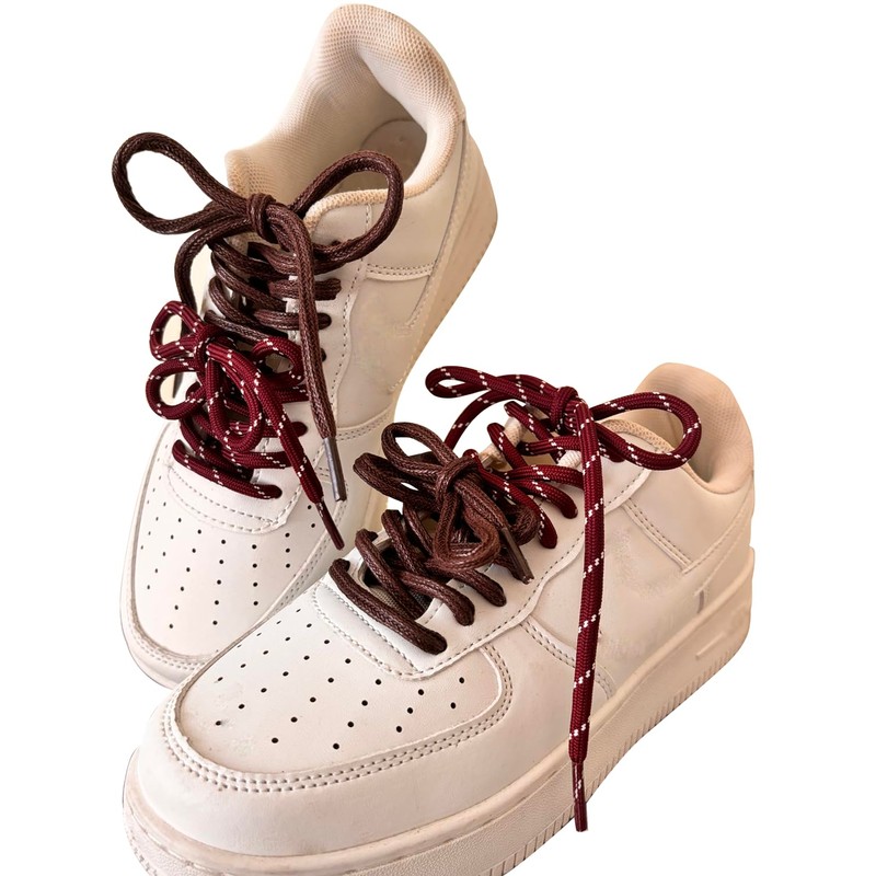 4 Pairs Shoe Laces for Miu Miu Sneaker, Brown Waxed