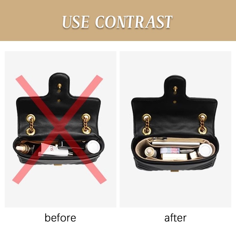 GWAWG Bag Insert Organizer,Organizer for Longchamp,Multi-Pocket Bag Insert Organizer With