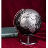 Exerz 8" World Globe Black - Stainless Steel Arc and