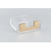 Dany Marcus Elegante Acrylglas-Zettelbox mit Goldakzenten, Notizzettelhalter + Ein Notizblock