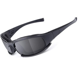 ZSADZS 4 Lenses, Polarized Sunglasses, Goggles, Helmet Compatible, Flexible, Hunting, Shooting, Airgun, Dustproof, Windproof, Wide View, UV Protection, Bikes, Bicycles, Carrying, Convenient Storage