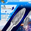 SH-5L6 Tungsten Carbide Burr Rotary Lengthened File Flame Shape Double