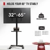 AOKCOS Rolling TV Stand - Mobile TV Stand on Wheels